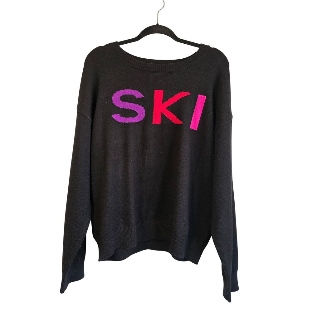 šļø NWOT - Philosophy Republic Clothing Black SKI Graphic Sweater XL Long Sleeve